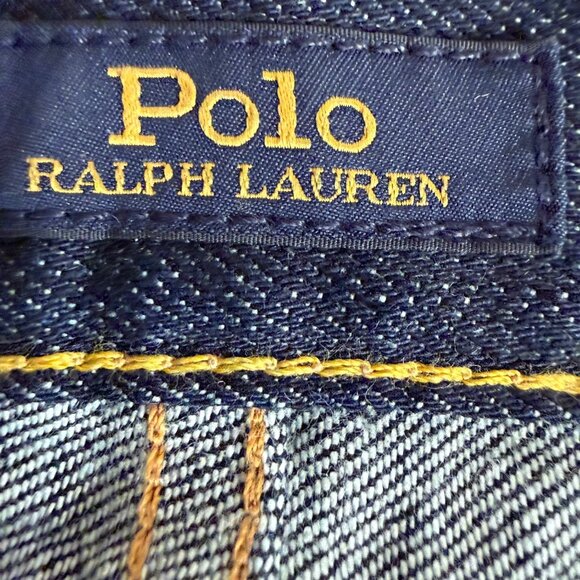 Polo Ralph Lauren Mens Denim Jeans 44x30 Varick Slim Straight Blue Dark Wash - Picture 7 of 12